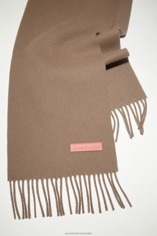 Wool scarf pink label - Narrow Warm Beige Acne Studios R66LJ774 Accessories