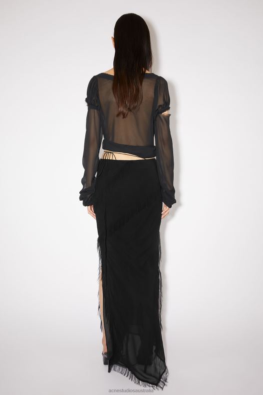 Wrap skirt Runway Show Black Acne Studios R66LJ346 Apparel