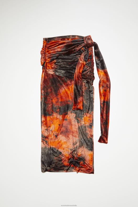 Wrap skirt Runway Show Rust Orange Acne Studios R66LJ348 Apparel