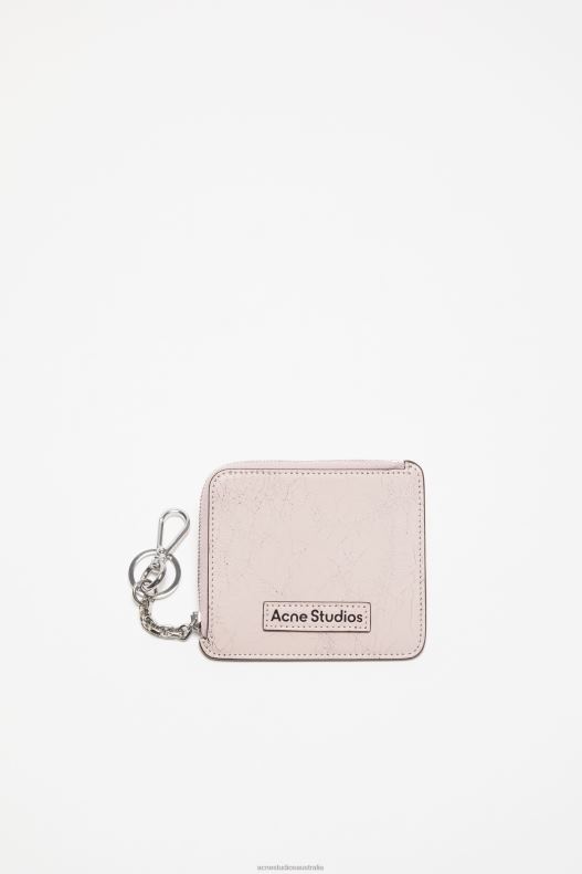 Zip leather wallet Pastel Pink Acne Studios R66LJ840 Accessories