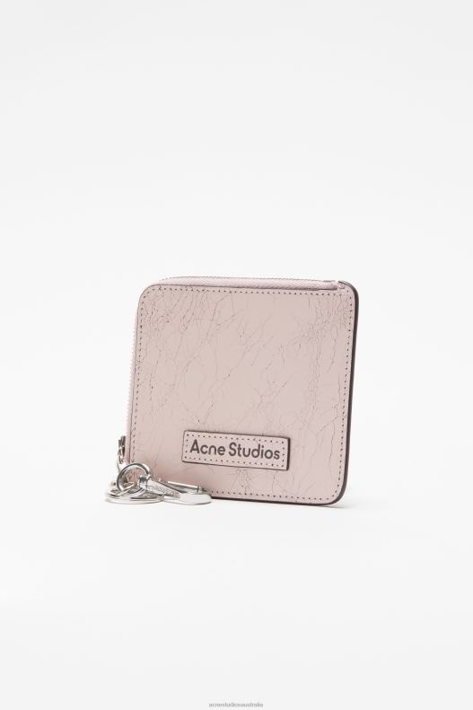 Zip leather wallet Pastel Pink Acne Studios R66LJ840 Accessories