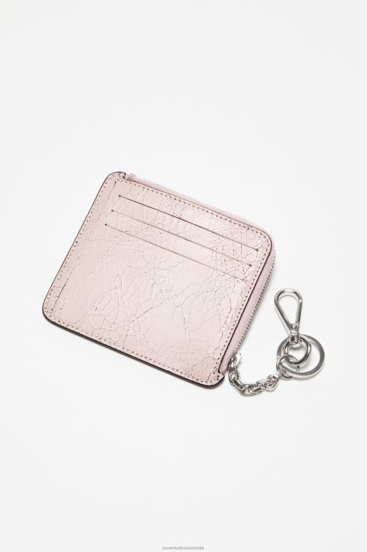 Zip leather wallet Pastel Pink Acne Studios R66LJ840 Accessories