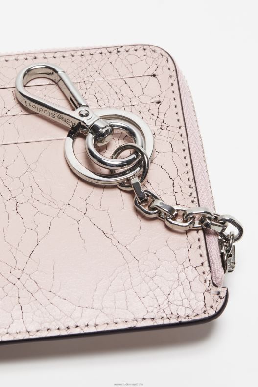 Zip leather wallet Pastel Pink Acne Studios R66LJ840 Accessories