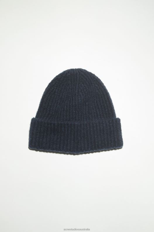 Wool blend beanie Navy Acne Studios R66LJ548 Accessories