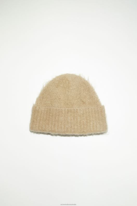 Wool mohair beanie Dark Beige Acne Studios R66LJ667 Accessories