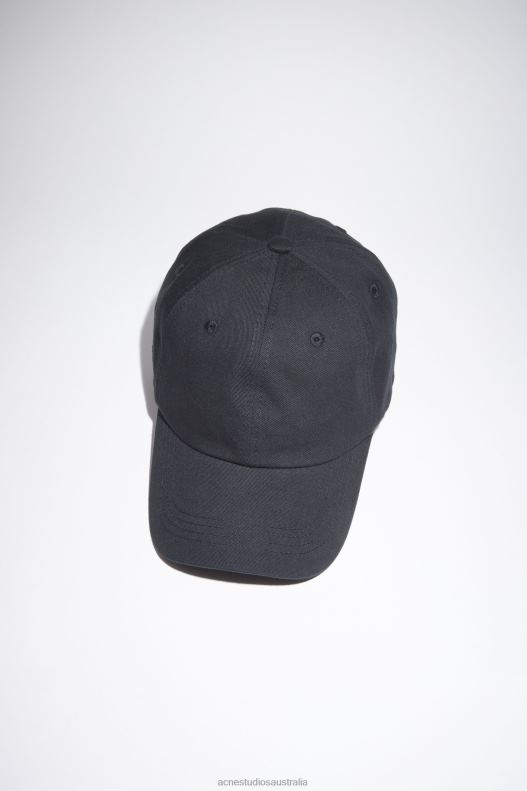 Cotton baseball cap Black Acne Studios R66LJ513 Accessories