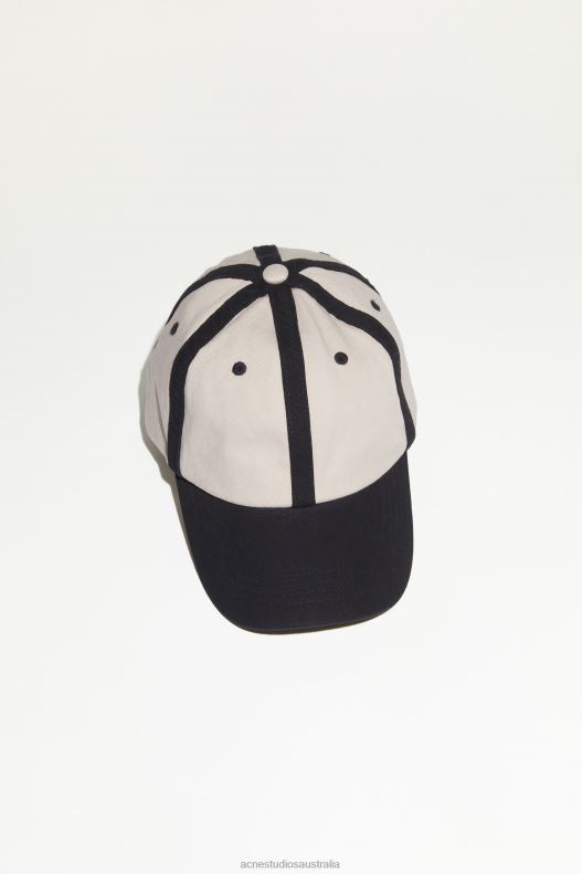 Cotton baseball cap Black/White Acne Studios R66LJ478 Accessories