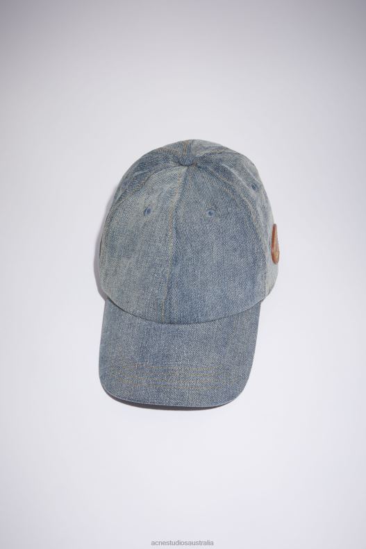 Denim cap Mid Blue Acne Studios R66LJ568 Accessories