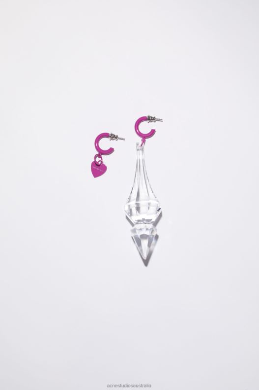 Chandelier charm earrings Pink Acne Studios R66LJ855 Accessories