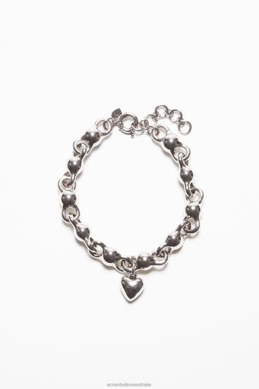 Heart charm necklace Antique Silver Acne Studios R66LJ650 Accessories