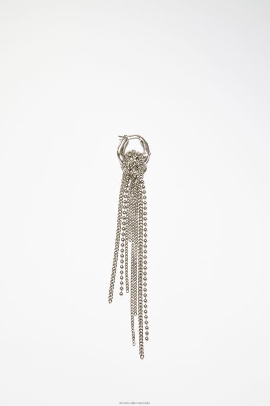 Multi chain earring Silver/Pink Acne Studios R66LJ682 Accessories