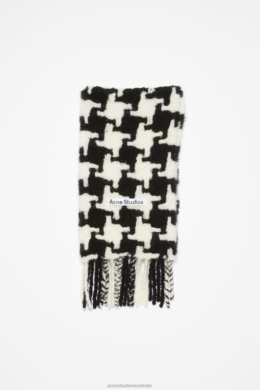 Houndstooth scarf White/Black Acne Studios R66LJ836 Accessories