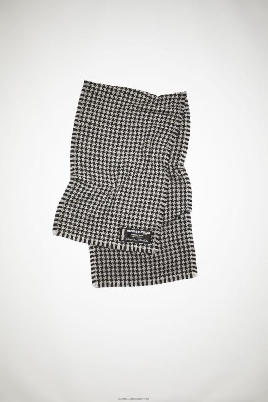 Houndstooth wool scarf White/Black Acne Studios R66LJ825 Accessories