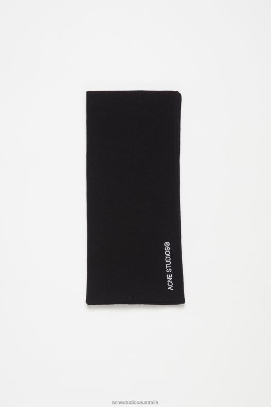 Logo embroidered scarf Black Acne Studios R66LJ446 Accessories