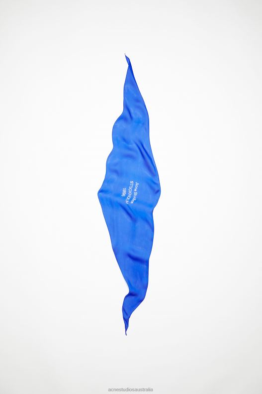 Silk scarf Electric Blue Acne Studios R66LJ530 Accessories