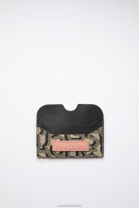 Card holder Beige/Black Acne Studios R66LJ795 Accessories