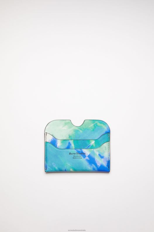 Card holder Blue/Green Acne Studios R66LJ535 Accessories