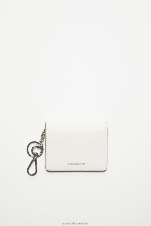 Folded leather wallet White Acne Studios R66LJ822 Accessories