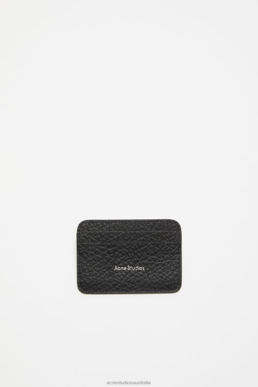 Leather card holder Black Acne Studios R66LJ459 Accessories