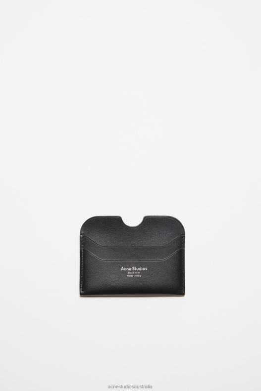 Leather card holder Black Acne Studios R66LJ510 Accessories