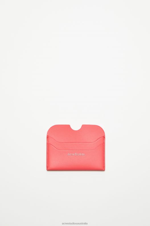 Leather card holder Electric Pink Acne Studios R66LJ802 Accessories