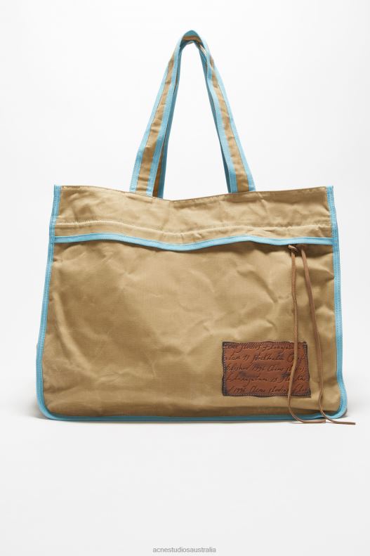 Tote bag Beige/Blue Acne Studios R66LJ786 Accessories