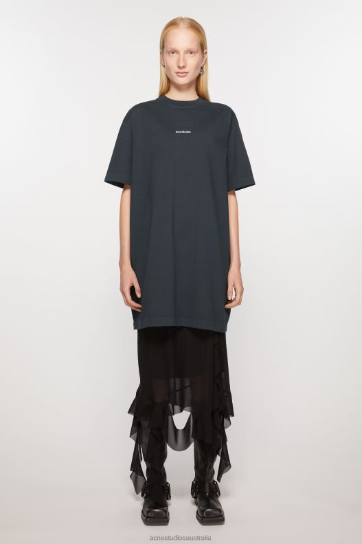 Logo t-shirt dress Black Acne Studios R66LJ267 Apparel