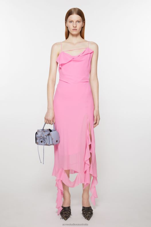 Ruffle strap dress Bubble Pink Acne Studios R66LJ261 Apparel