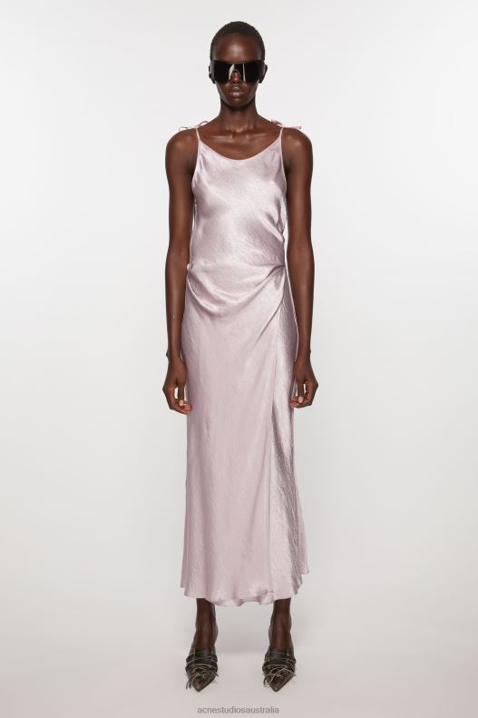 Satin dress Light Lilac Purple Acne Studios R66LJ356 Apparel