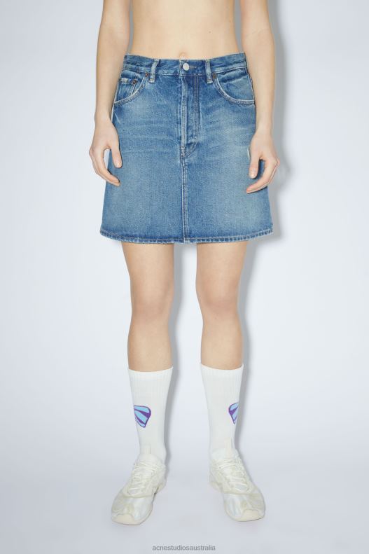 Denim mini skirt Mid Blue Acne Studios R66LJ410 Apparel