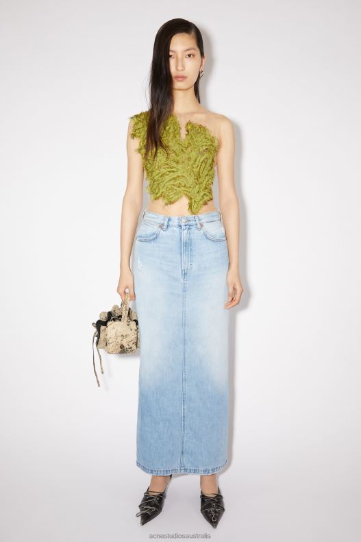 Mid-length denim skirt Light Blue Acne Studios R66LJ353 Apparel