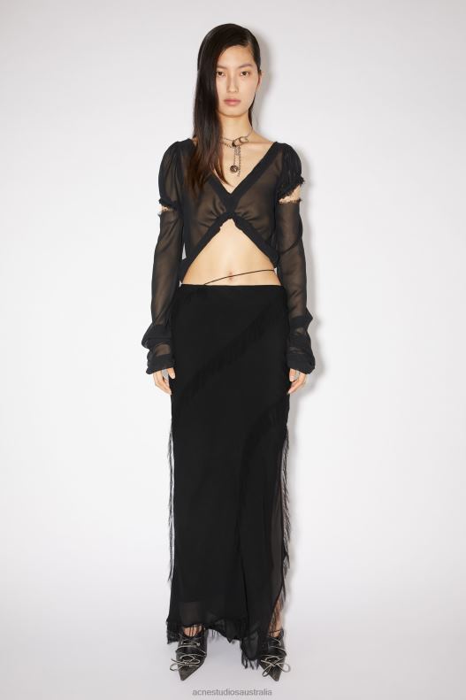 Wrap skirt Runway Show Black Acne Studios R66LJ346 Apparel