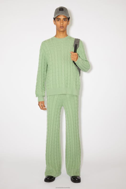 Cable wool trousers Unisex Sage Green Acne Studios R66LJ1055 Apparel