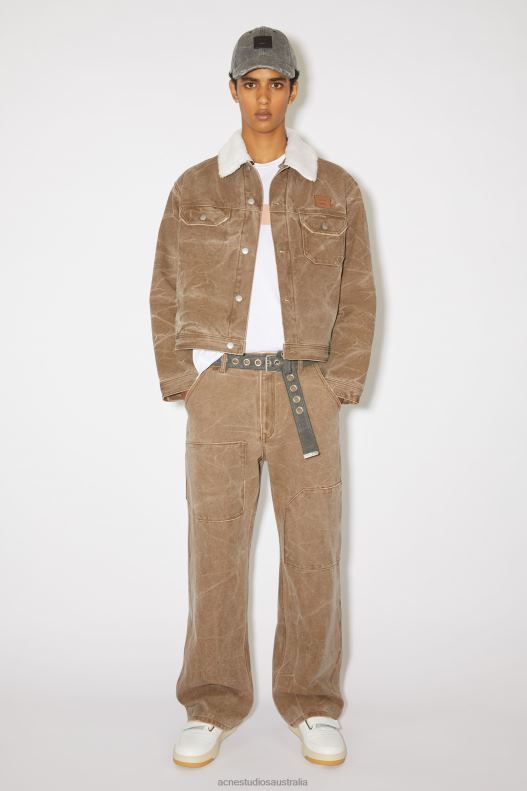 Patch canvas trousers Unisex Toffee Brown Acne Studios R66LJ1053 Apparel