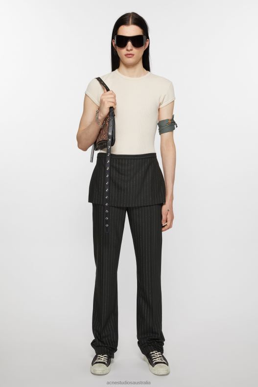 Tailored pinstripe trousers Black Acne Studios R66LJ1042 Apparel