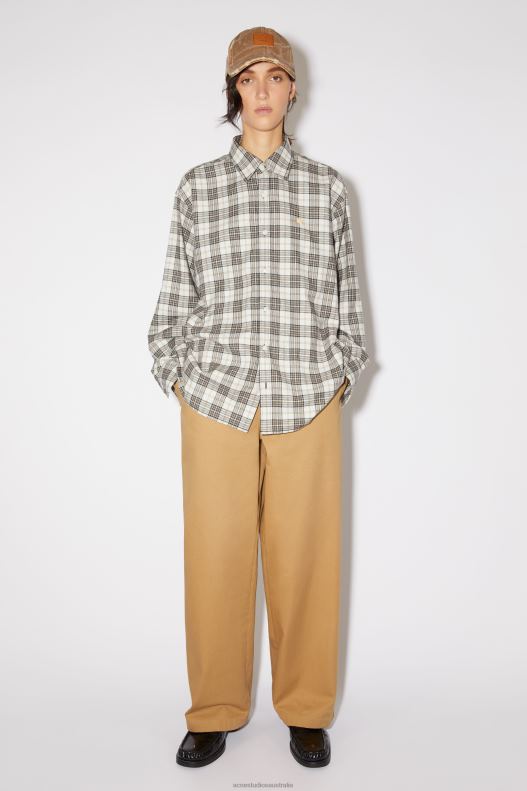 Twill chino trousers Unisex Camel Brown Acne Studios R66LJ309 Apparel