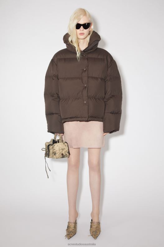 Puffer jacket Coffee Brown Acne Studios R66LJ34 Apparel