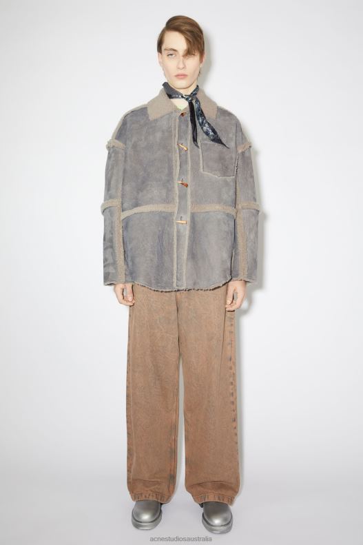 Shearling jacket Taupe Grey Acne Studios R66LJ917 Apparel