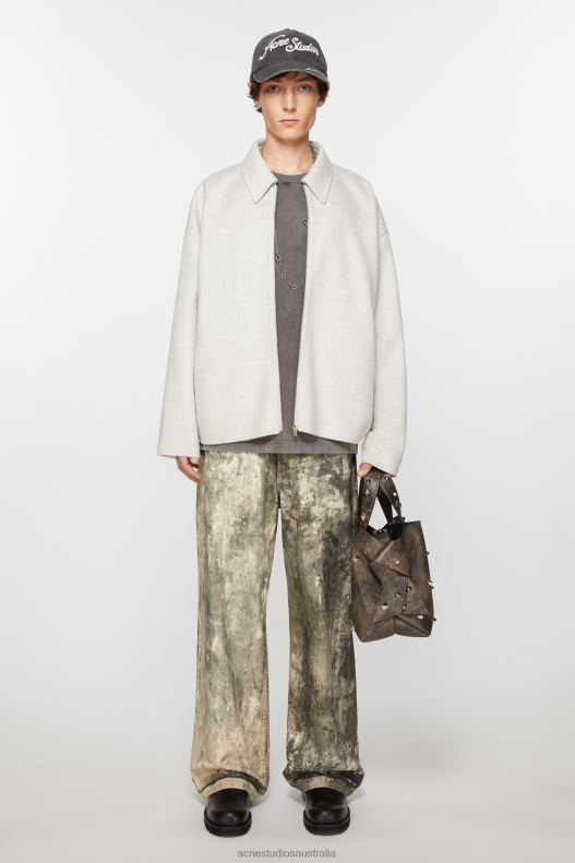 Wool jacket Light Grey Melange Acne Studios R66LJ897 Apparel