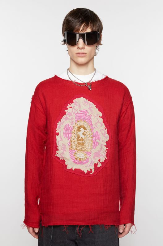 Crinkled sweater Red Acne Studios R66LJ997 Apparel