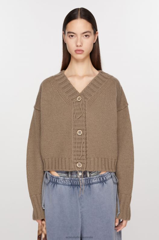 Knit cardigan Mud Brown Acne Studios R66LJ70 Apparel