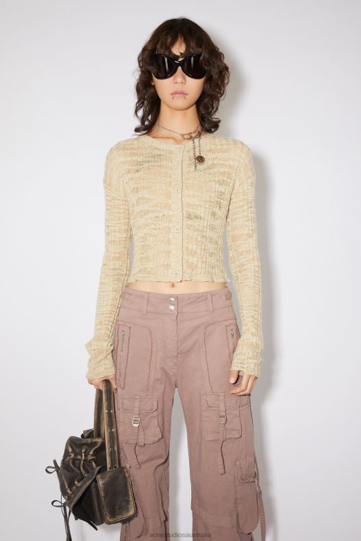 Wide rib cardigan Cold Beige Acne Studios R66LJ117 Apparel