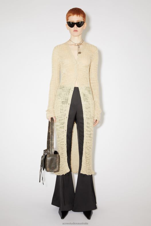 Wide rib long cardigan Cold Beige Acne Studios R66LJ115 Apparel