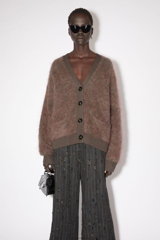 Wool mohair cardigan Brown/Blue MeLange Acne Studios R66LJ111 Apparel