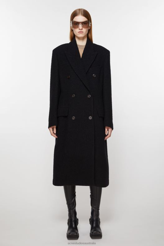 Double-breasted wool coat Black Acne Studios R66LJ1 Apparel