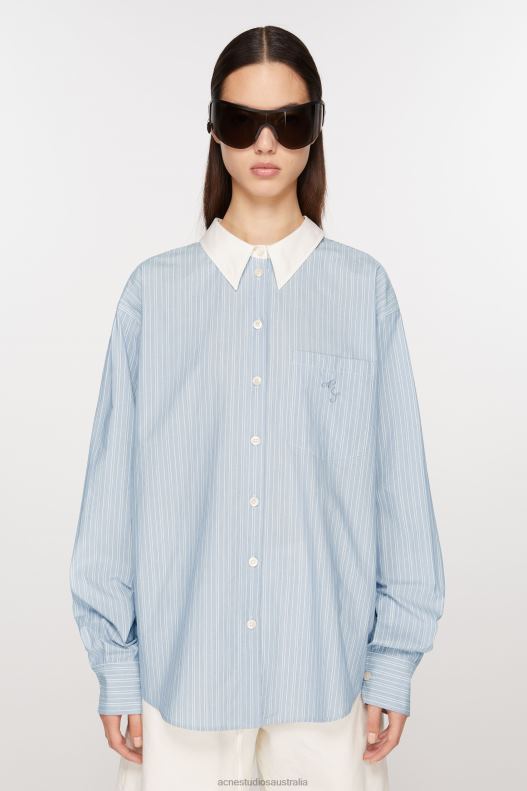 Stripe shirt Blue/White Acne Studios R66LJ170 Apparel