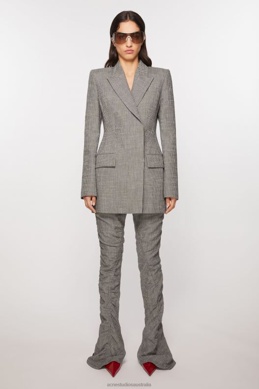 Fitted suit jacket Grey Melange Acne Studios R66LJ123 Apparel