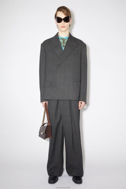 Relaxed fit suit jacket Grey/Black Acne Studios R66LJ957 Apparel