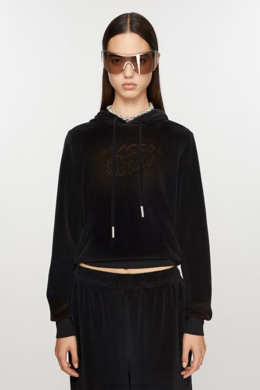 Hooded sweater - Fitted fit Black Acne Studios R66LJ142 Apparel