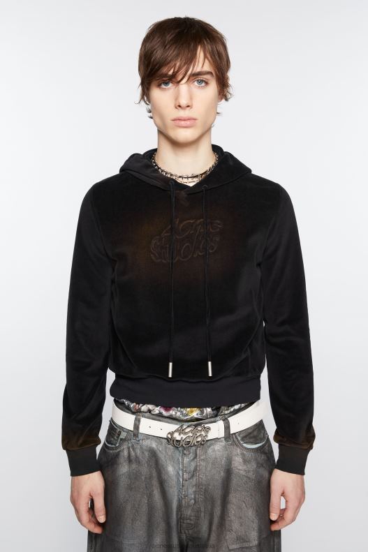 Hooded sweater - Fitted fit Black Acne Studios R66LJ963 Apparel